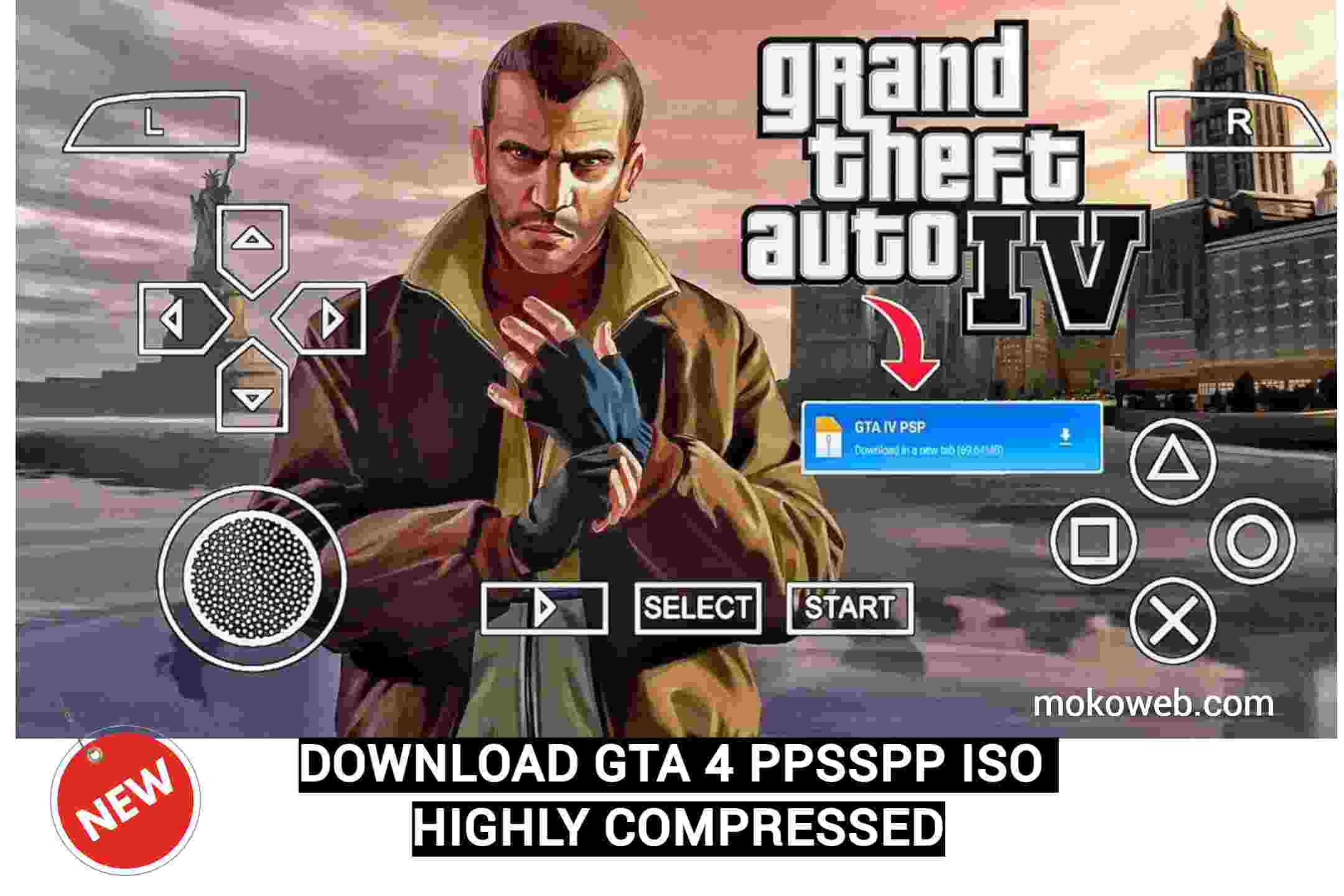 GTA 4 PPSSPP ISO Zip File Download For Android (GTA IV)
