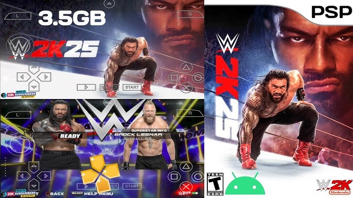 WWE 2K25 PPSSPP ISO Zip File Download